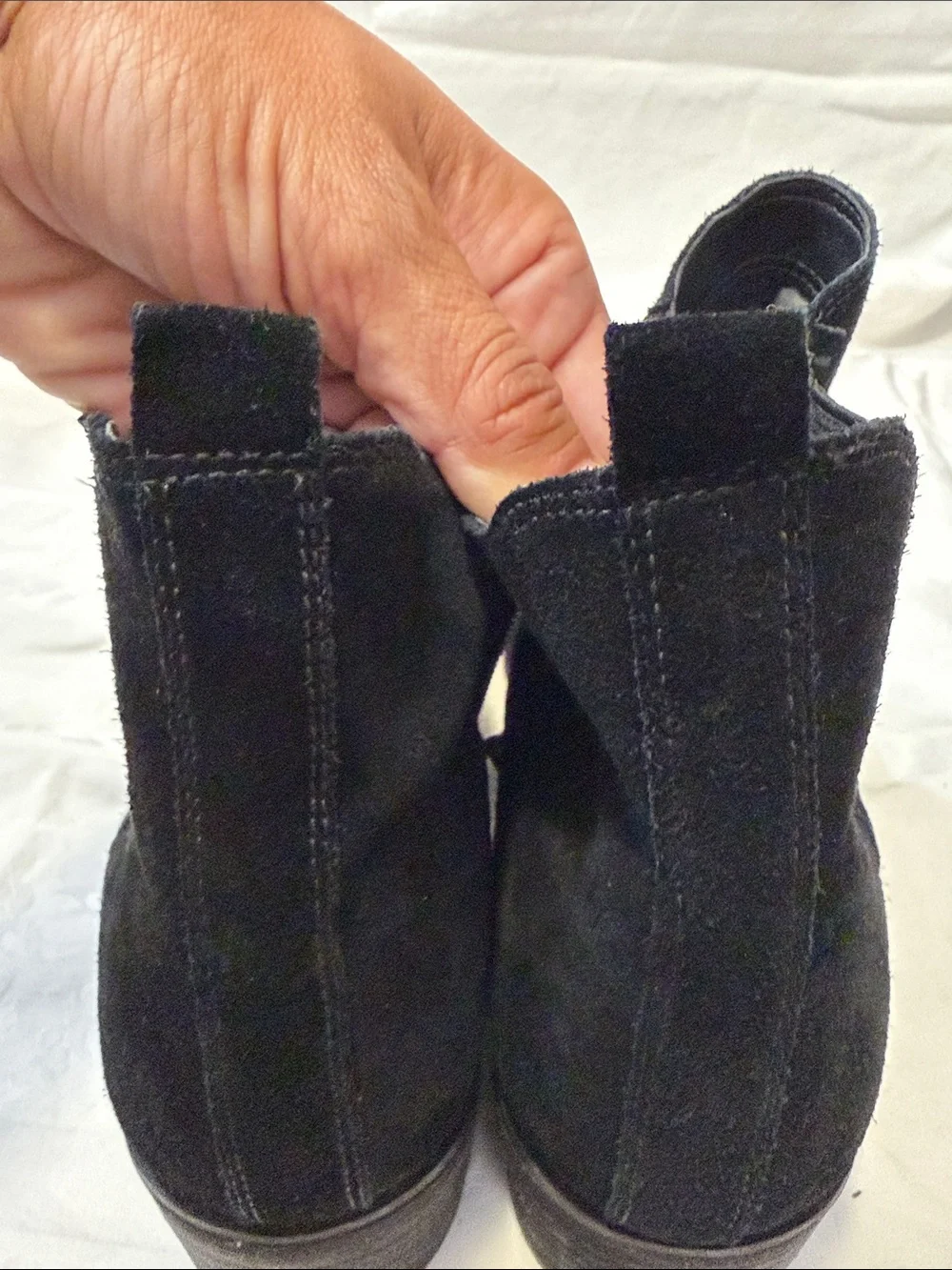 Black Suede Side-Zip Ankle Booties